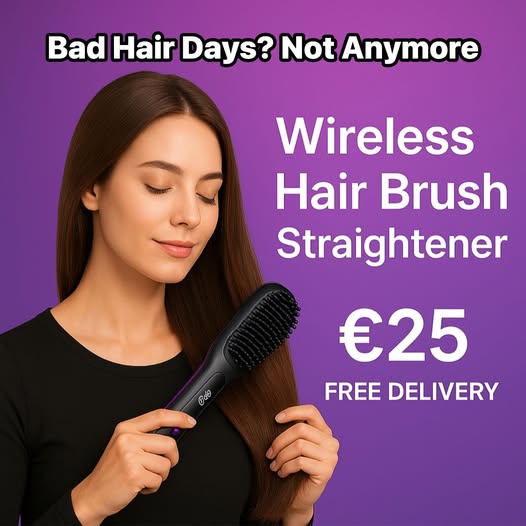 Wireless Hair Brush Straightner