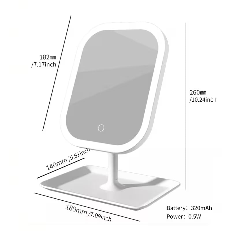 LED Vanity Makeup Mirror – Smart Dimmable Touch Control