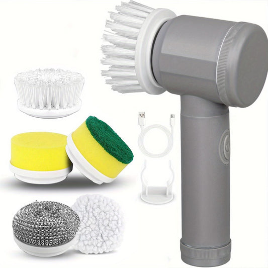 Electric Cleaning Brush | Rechargable | 4 brushes inc.